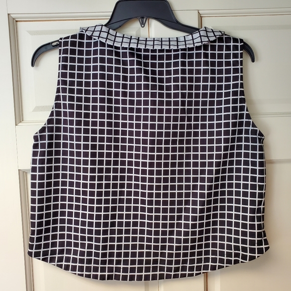 UK18 / US14 Bright & Beautiful grid pattern top - Picture 6 of 7